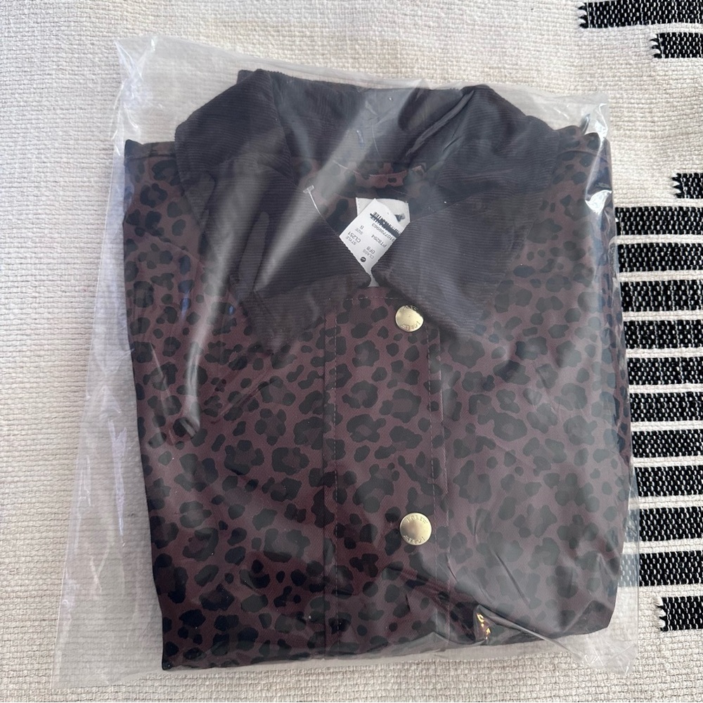 J Crew Factory • NWT • Leopard Print Field Jacket - Picture 14 of 15